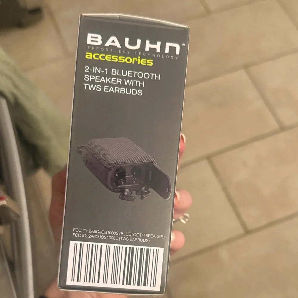Black Bluetooth Speaker with TWS Earbuds
